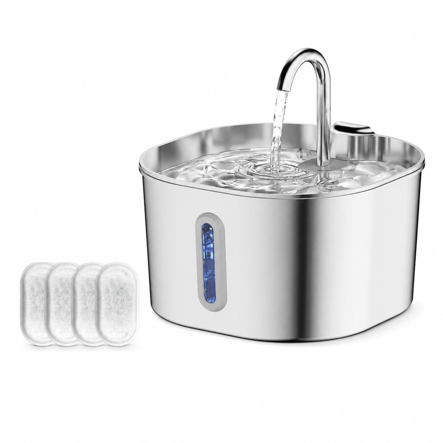 Fuente de agua de acero inoxidable para gatos y perros - vista 5
