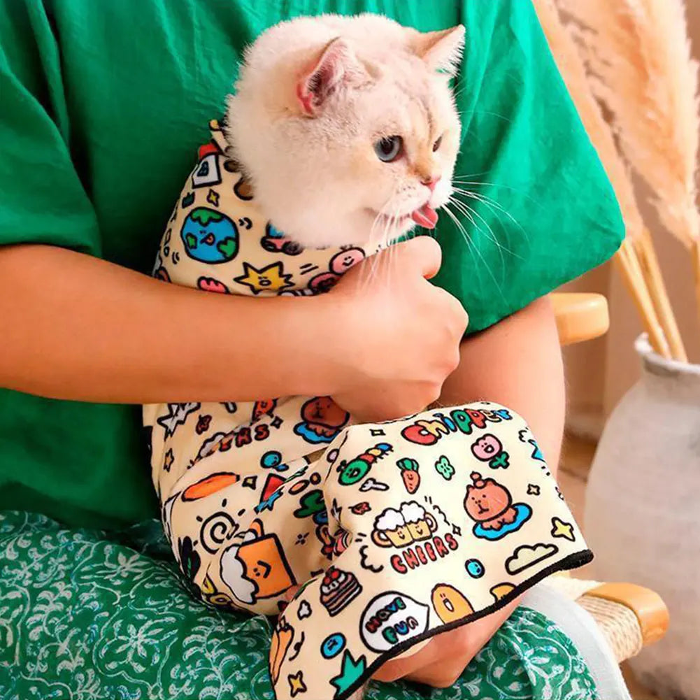 Toalla autoadhesiva de sujeción para gatos - vista 3