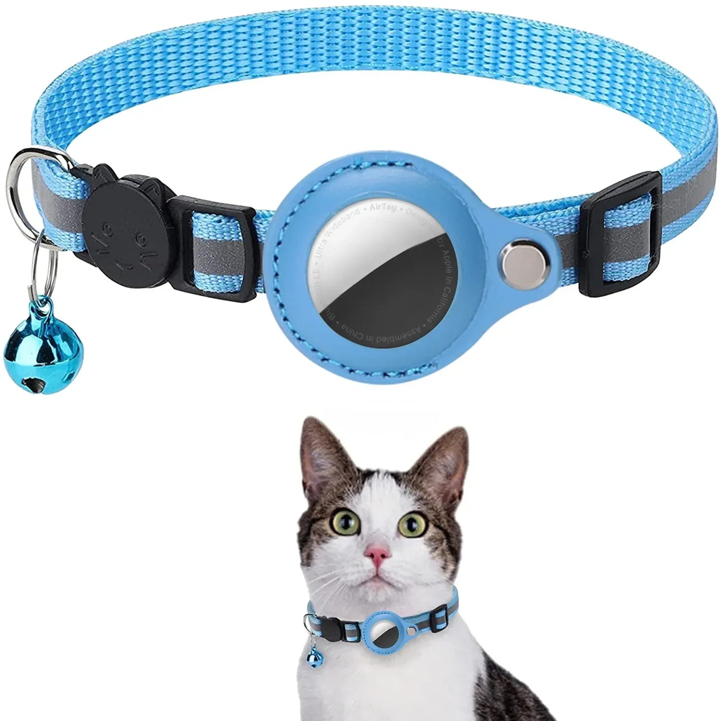 Collar reflectante con soporte AirTag para gato - vista 4