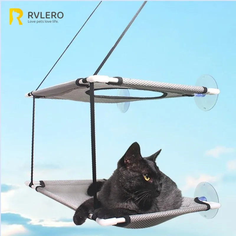 Cama de ventana con ventosas para gatos