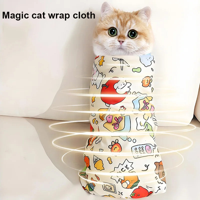 Toalla autoadhesiva de sujeción para gatos