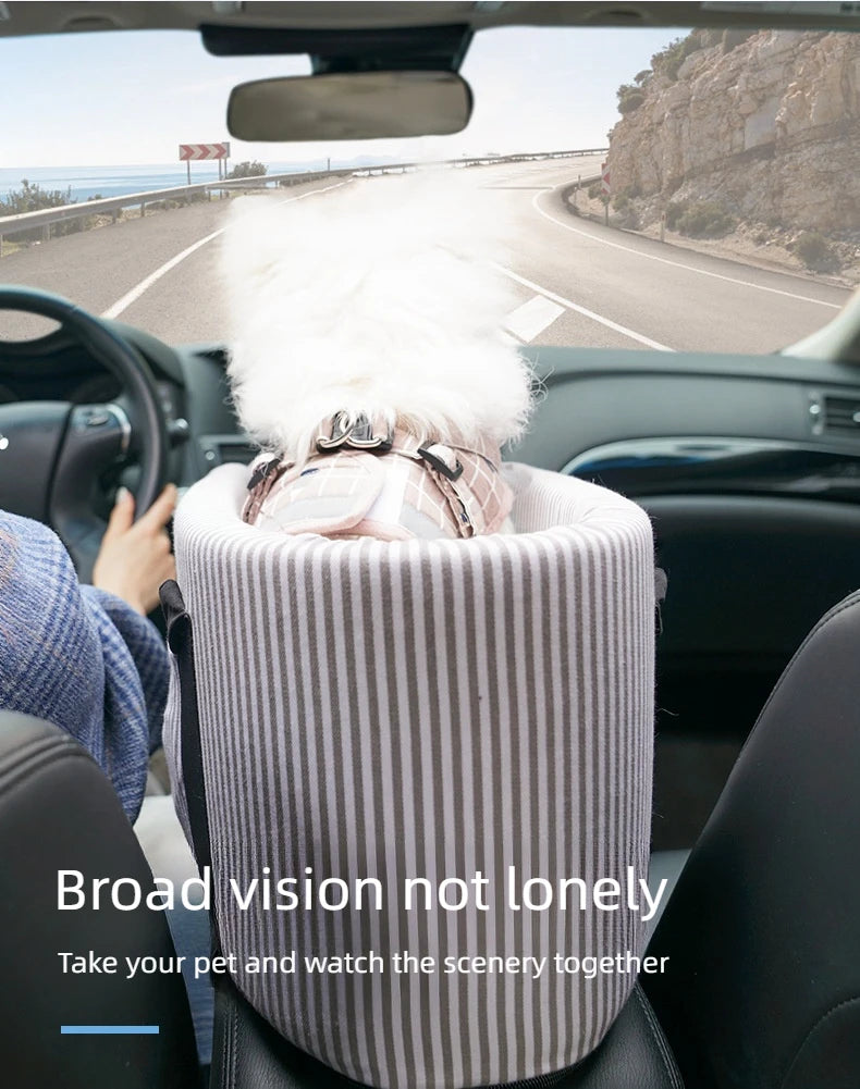 Asiento de seguridad acolchado para mascotas en el coche - vista 3