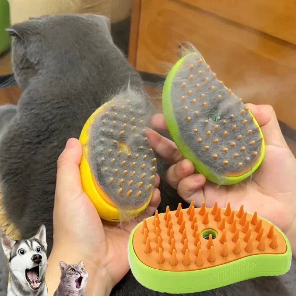 Cepillo de vapor 3 en 1 para perros y gatos